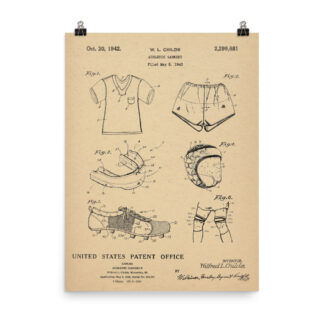 Rugby Equipment Patent Poster