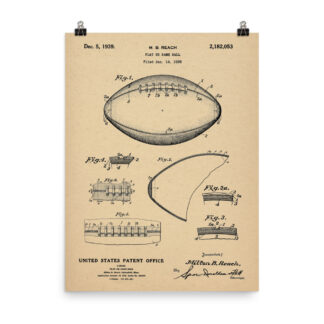 Rugby Ball Patent Poster